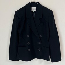Norma Kamali Women's Double-Breasted Wool Jacket Size Free