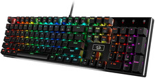 Redragon K556 RGB LED Backlit Wired Mechanical Gaming Keyboard, 104 Keys Hot-Swa