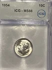 1954 ICG- MS 10C Beautiful Silver