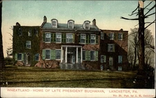 Wheatland Home Late President Buchanan Lancaster Pennsylvania vtg postcard c961