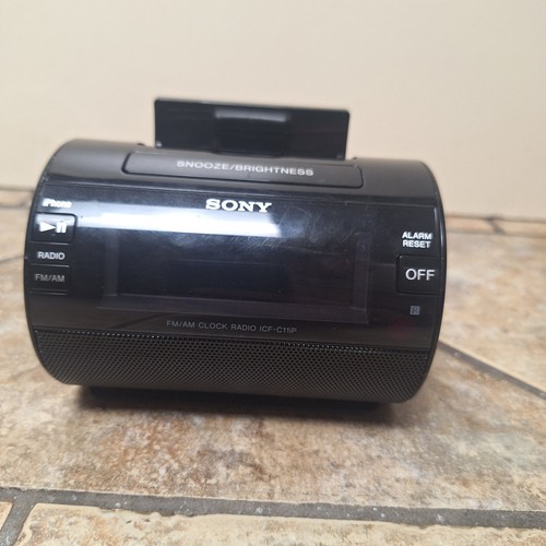 Sony ICF-C11iP Radio Alarm Clock iPod/iPhone Lightning Dock (spares or repair) - Picture 2 of 5