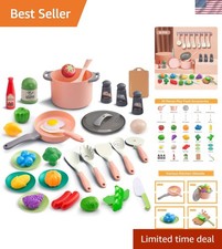 Imaginative 35-Piece Kitchen Toy Set for Kids - Pink Safe Cooking Adventures