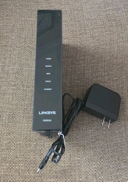 LINKSYS Cable Modem 16x4 Bonded Channels DOCSIS 3.0 Black CM3016 
