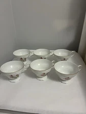 6 Johann Haviland Rose Vintage Bavaria German Tea / Coffee Cups