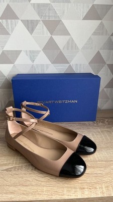 Stuart Weitzman Ballerinas Gr. 38 altrosa-schwarz