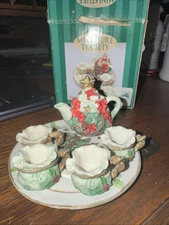 C&F Enterprises Miniature Tea Set Christmas Tree With Original Box