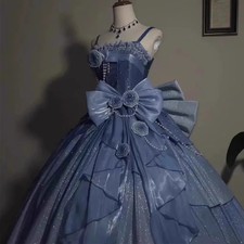 Blue Evening Dresses Princess Gown for Birthday Party Wedding Prom Lolita Dress