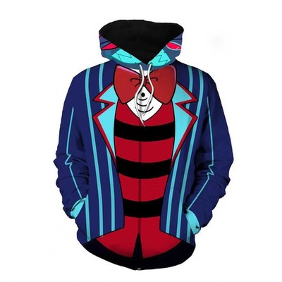 Helluva Boss Hazbin Hotel Vox Cosplay Hoodie 3D Printed Hooded Pullover Xmas Top