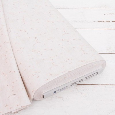 Threadart Cotton Quilting Fabric By The Yard - Vintage - White Hatch
