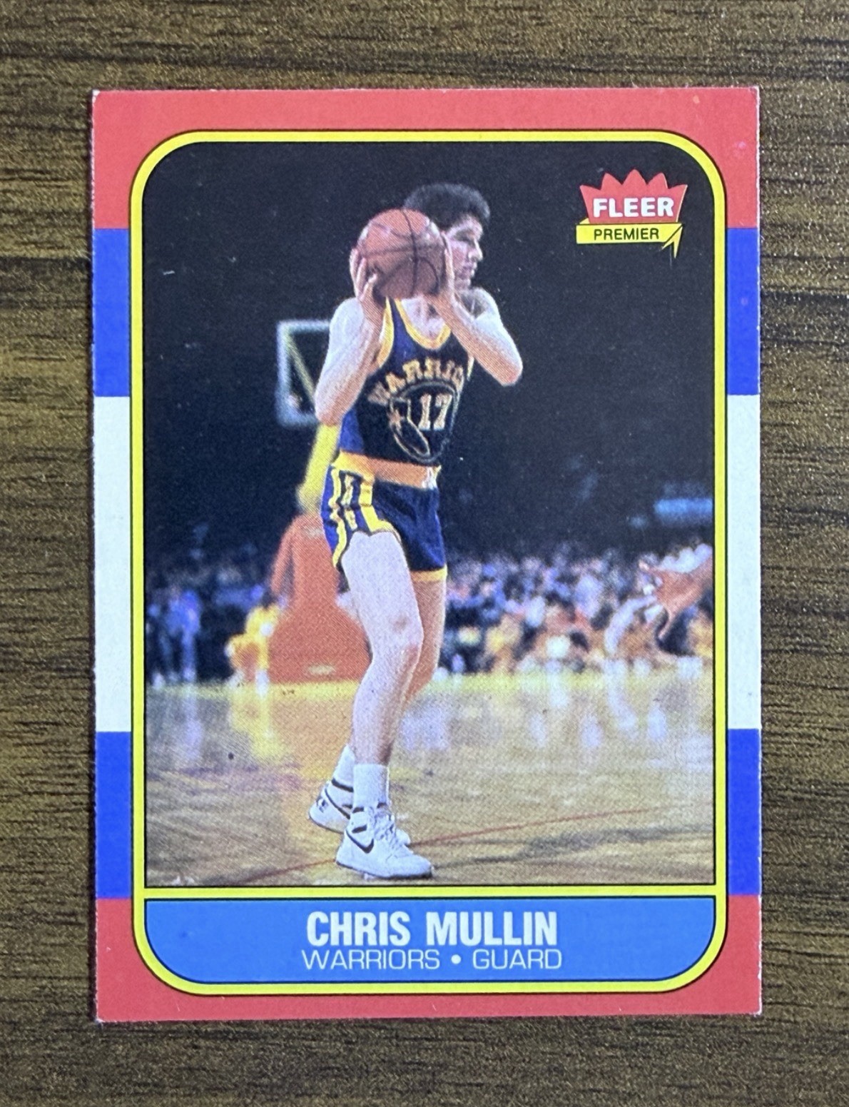 Chris Mullin 1986 Fleer Premier #77 RC Rookie Basketball Warriors Vintage