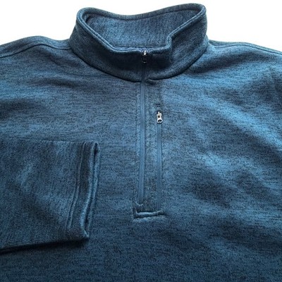 Magellan Mens 2XL Hickory Canyon Quarter Zip Pullover Moonlit Ocean New