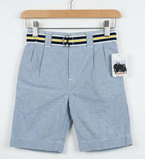 Chaps Vintage 90s Baby Boy Dress Shorts with Belt NWT Oxford Blue Newborn Preppy