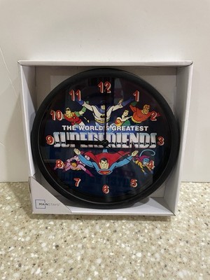 DC COMICS WORLDS GREATEST SUPERFRIENDS 8.78 WALL CLOCK NEW WONDER TWINS GLEEK.
