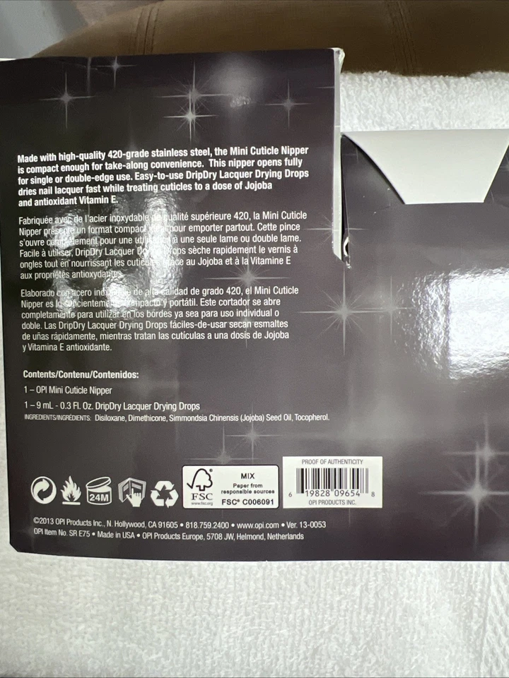 Pinça de cutícula Opi Mini Plus Free Drip Dry 0,3 oz - Imagem 2 de 2