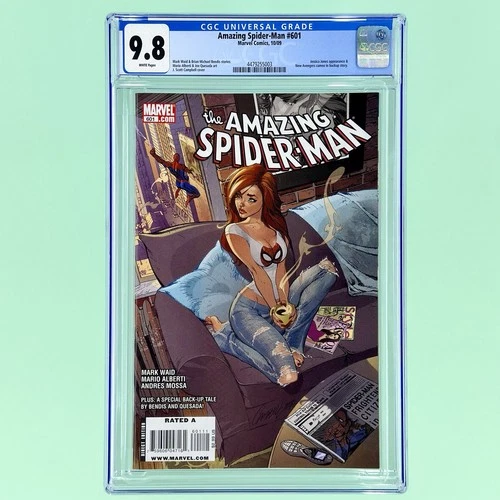 Amazing Spider-Man #601 (CGC 9.8) 2009, Iconic J. Scott Campbell Mary Jane Cover