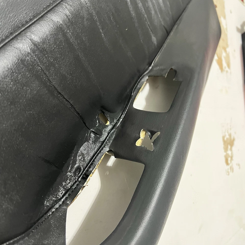 Panel interior de puerta trasero izquierdo lado del conductor Honda Accord 1990-1993 cuero negro OEM Foto 4 de 4