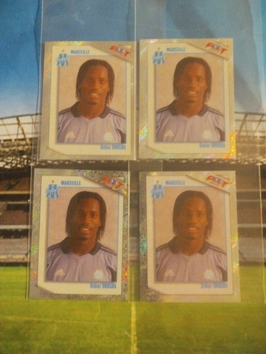 Drogba Sticker 4 X 2007 Panini Foot Stickers Didier Drogba #21 Olympique Marseille OM ...