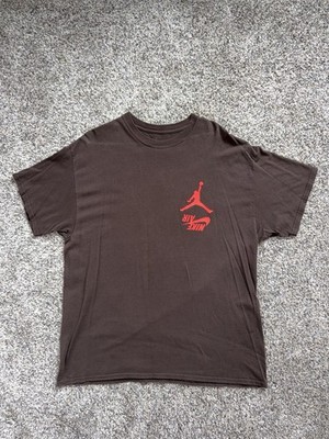 Travis Scott Nike Air Jordan Cactus Jack Highest T-ShirtBrown XL Rare