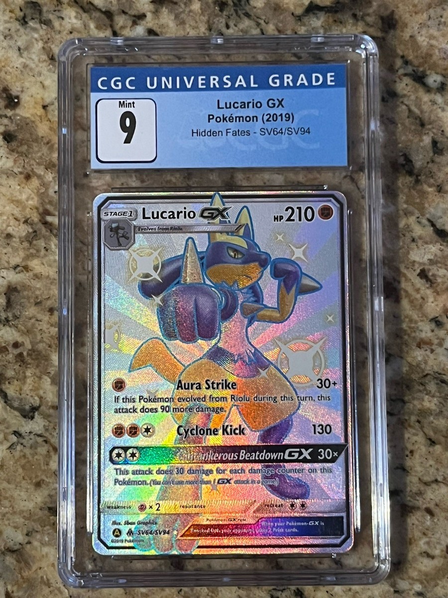 Lucario GX SV64/SV94 Hidden Fates: Shiny Vault Holo for sale Lucario GX SV64/SV94 Hidden Fates: Shiny Vault Holo for sale