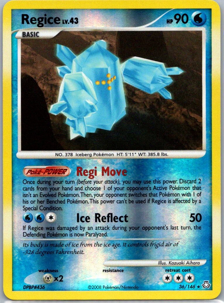 Pokemon TCG Regice 36/146 Legends Awakened Rev Holo NM