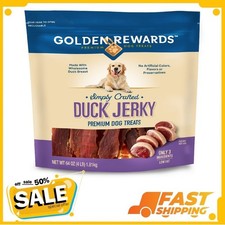 Golden Rewards Duck Flavor Premium Dry Jerky Treats for All Dogs, 64 oz