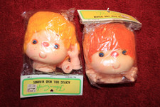 Vintage Fibre-Craft 4 1/4 " Acrylic Hair Doll Head  Hands Set NIP Lot of 2
