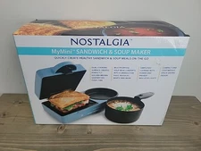 Nostalgia MyMini Sandwich & Soup Maker With Griddle. Compact & Light Weight NEW