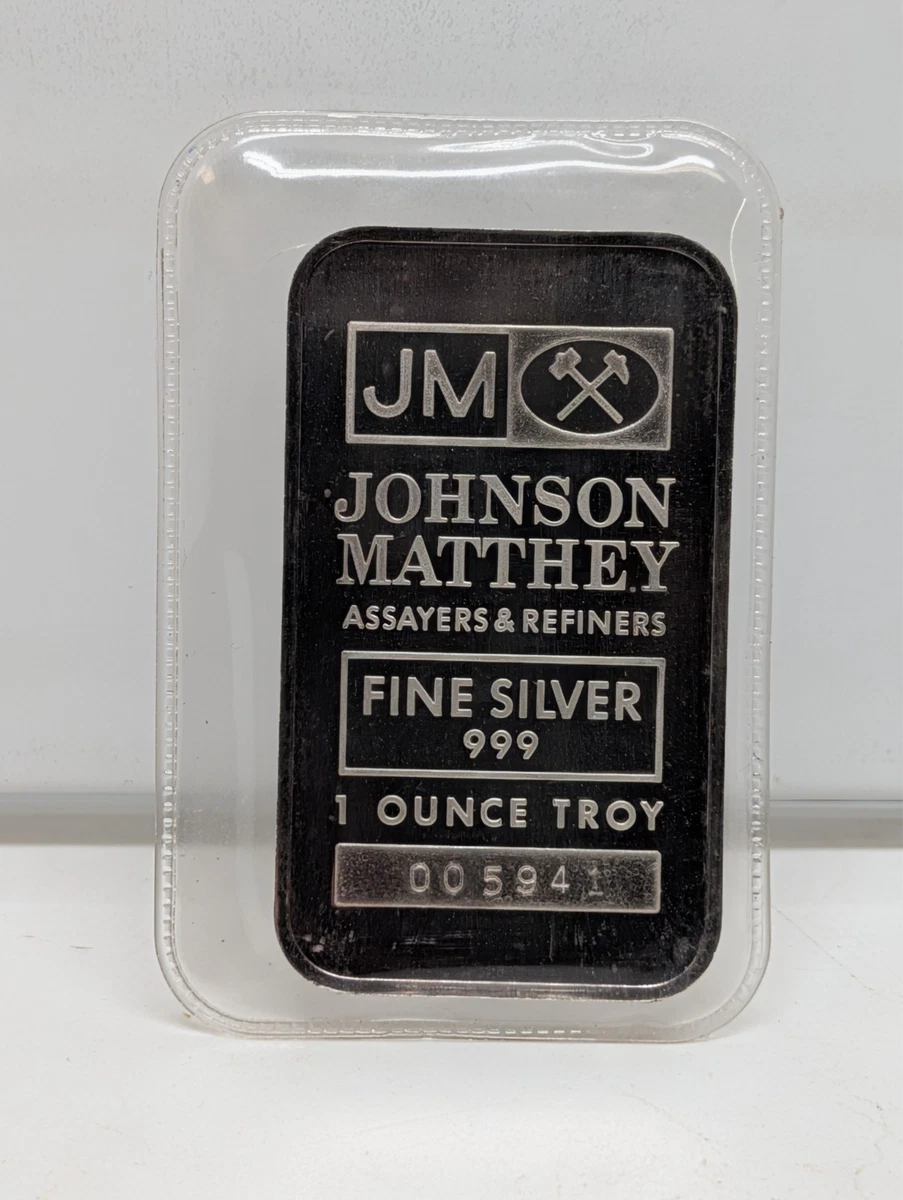 Johnson Matthey 0.999 Silver Bullion Bars & Rounds 1 oz Precious