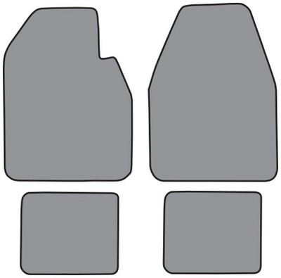 For 1964 Plymouth Fury Sport 2DR Auto Floor Mat 4pc (FM75F FM18R) 01 Black Loop