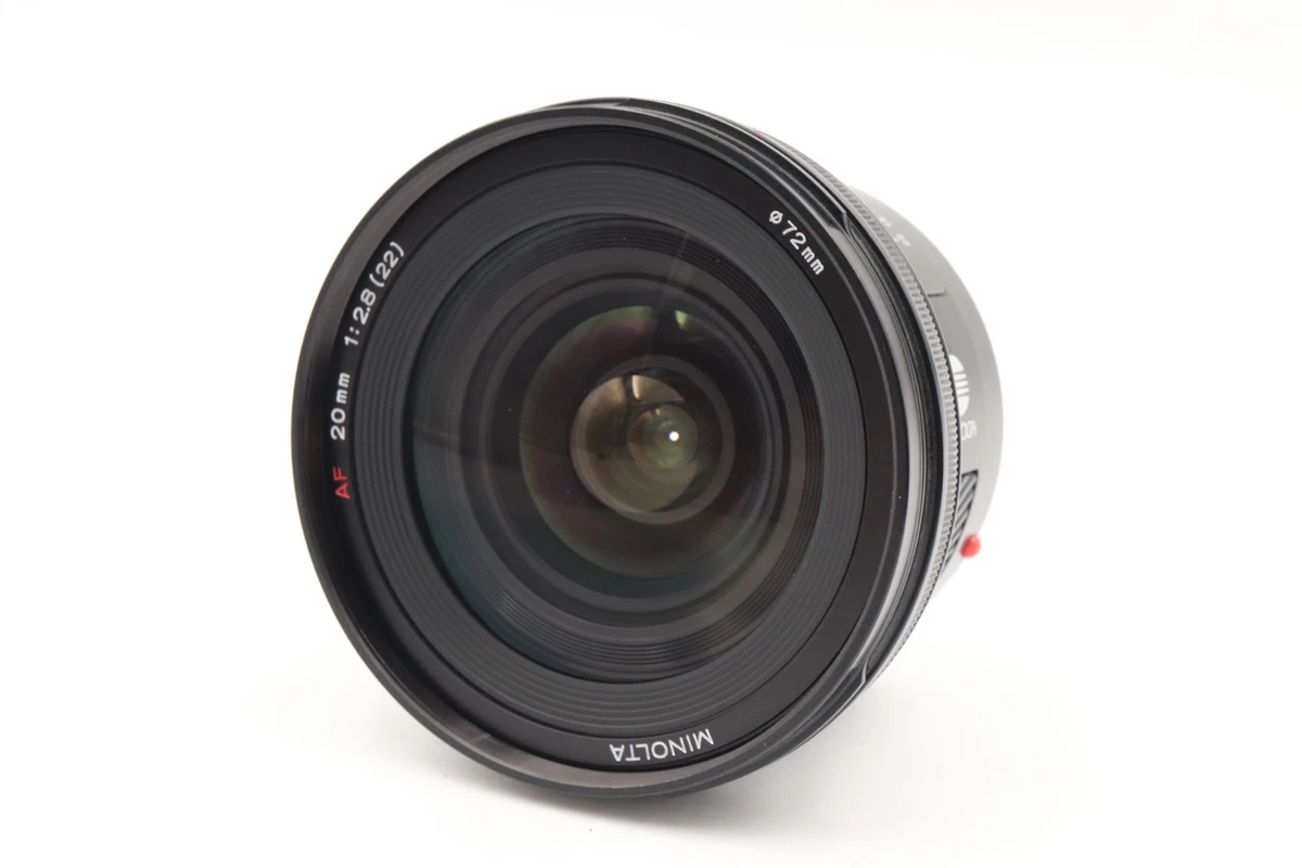 MINOLTA AF 20mm F/2.8 レンズ Minolta AF 20mm f/2.8 lens reviews, specification, accessories