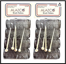 tALAZCO 8 pc Vintage Style Hair Rollers XLarge BRUSH X-Large Pack of 8