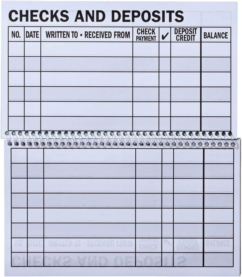 Cheque Tracker Financial Tracking Book Checkbook Balance Log Printable, Checkbook ...