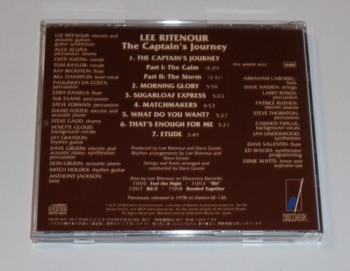 The Captain's Journey - Lee Ritenour (CD 1994) Japan Reissue Discovery VACM 3022 - Picture 6 of 9