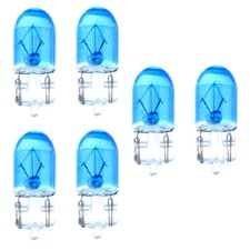 6x W5W T10 168 194 Instrument Panel light Glass Halogen bulb For Toyota Blue