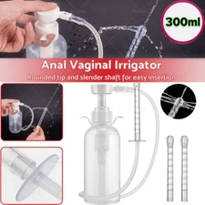 300ml Pump Action Douche Enema Bottle with Nozzle Vaginal Anal Cleaning Kit