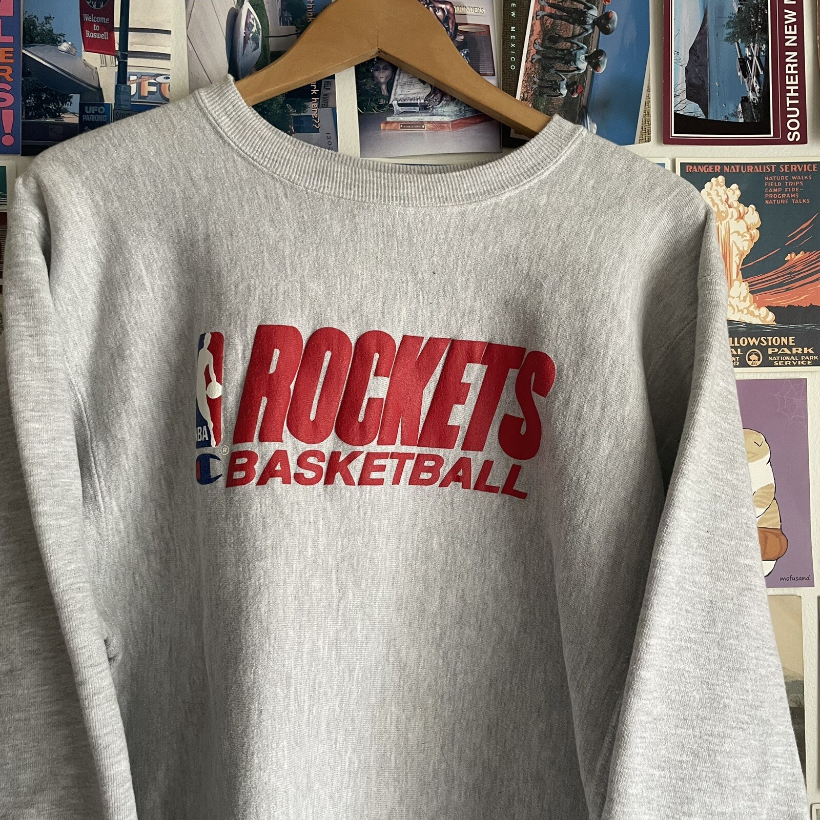 Vintage 90s Houston Rockets basketball nba champion reverse weave sweatshirt Xl.