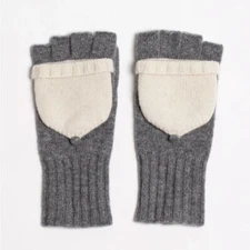 NWT Quinn Grey Colorblock Pop Top Cashmere Gloves