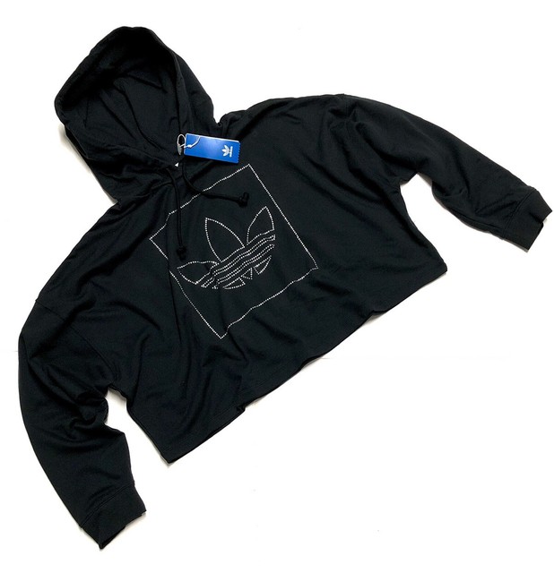 adidas tech trefoil cropped sweatshirt