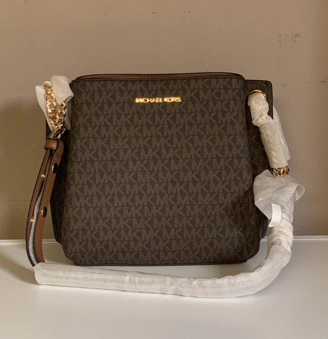Michael Kors Teagen Small Convertible Bucket Shoulder Bag Brown in
