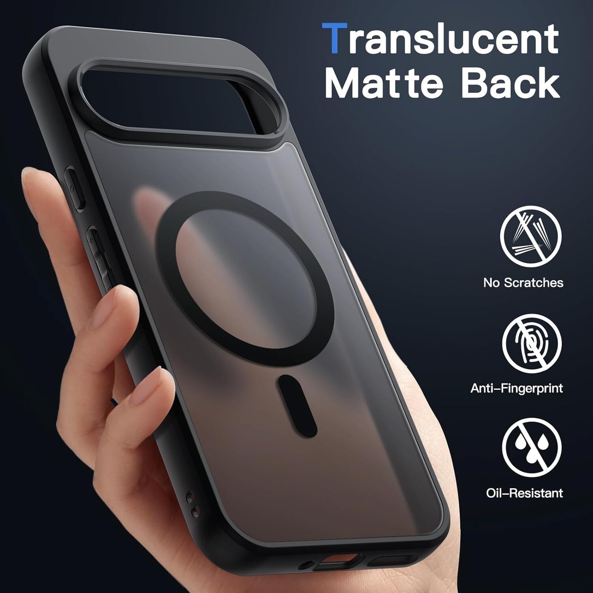 Magnetische Schutzhülle Für IPhone 16 (6,1 Zoll) – Mit 9H Displayschutz, Matte Rückseite, MagSafe Kompatibel
