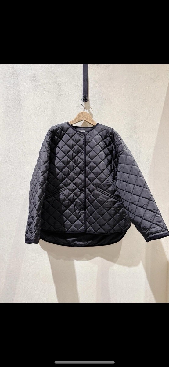 Toteme Quilted Cotton Canvas Round Necked Jacket Coat
