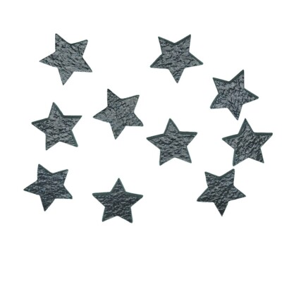 Ten 1 inch Stars Aventurine Sparkle Blue Precut 96 COE Glass Oceanside Fusible