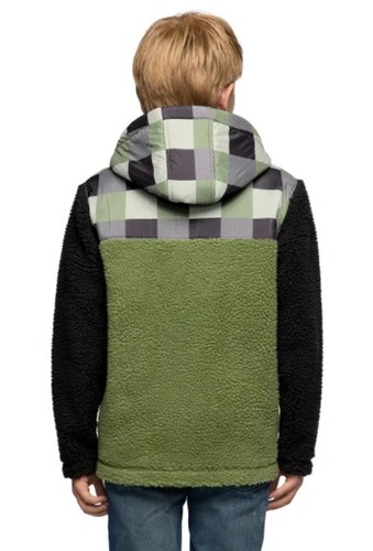 Quiksilver Youth Sherpa Jacket / Green / Large 14/16 - Picture 2 of 2