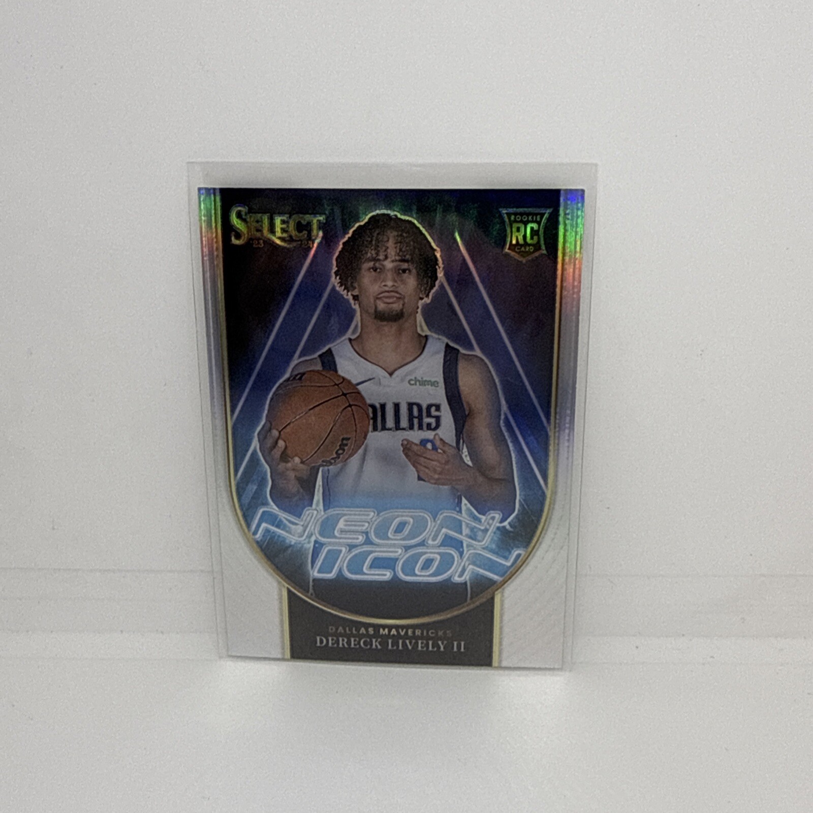 2023-24 Select Dereck Lively II Neon Icon Silver Prizms RC #16