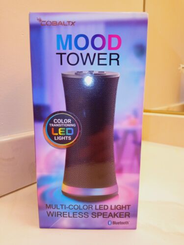 COBALTX Mood Tower Multi-Color Led Light Wireless Speaker New - Picture 1 of 5