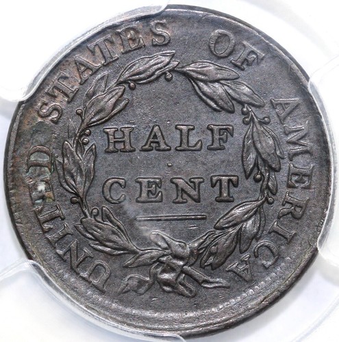 1809 1/2c C-3 Classic Head Half Cent PCGS XF 45 - Picture 2 of 5