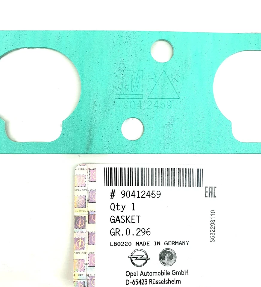 Original Opel Junta Succión Astra, Vectra, Zafira, Omega, Calibra - 90412459 - Imagen 2 de 4