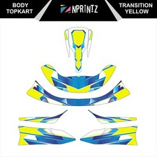 TOPKART/ZIPKART BAMBINO TRANSITION YELLOW STICKER KIT - KARTING -CADET-ROOKIE