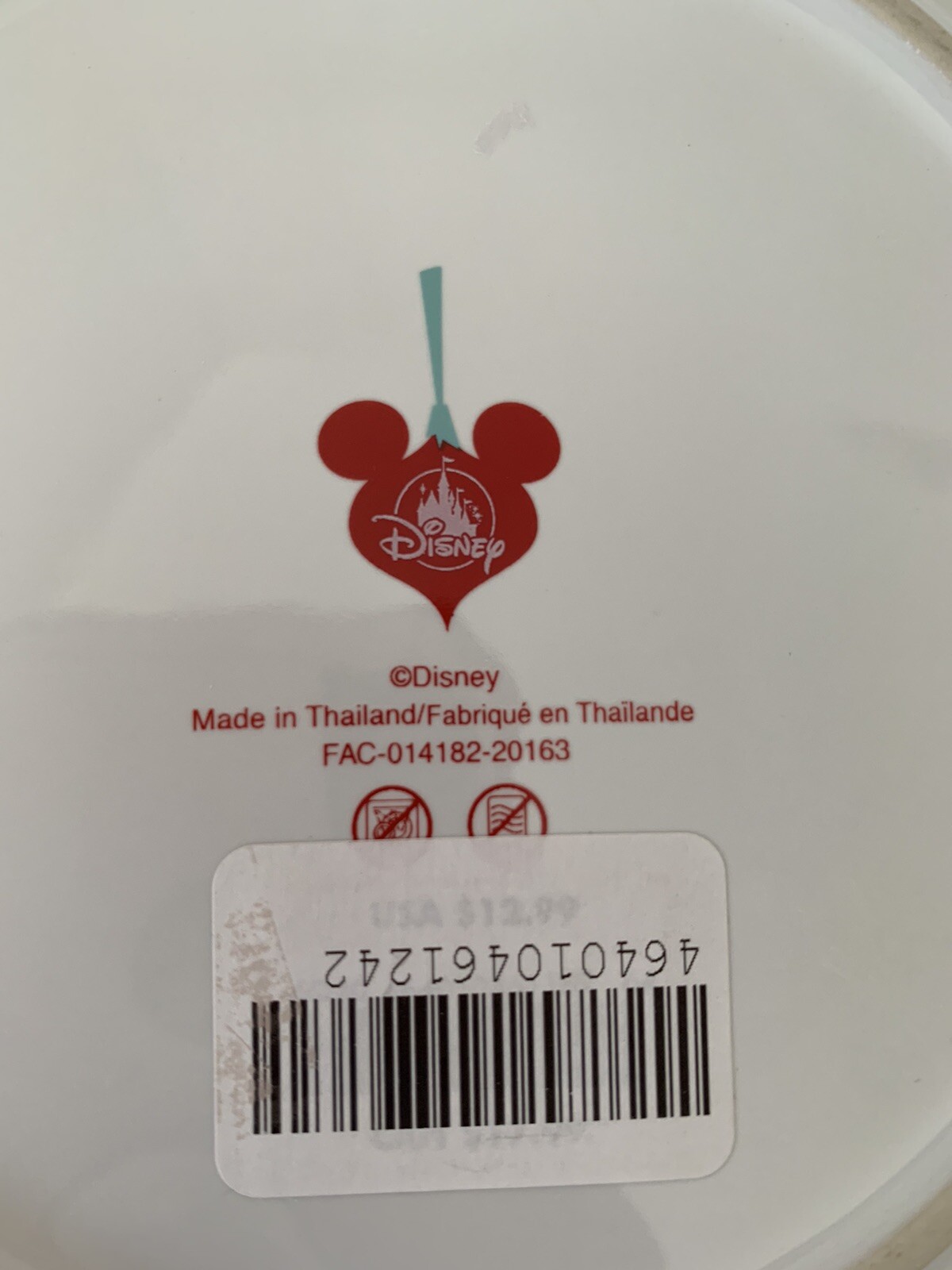 Disney Parks Mickey & Minnie Decorative Christmas 8” Plates Gold Rim - Set of 2