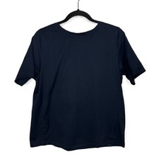 Lululemon Relaxed Fit Cotton Tee True Navy Blue Short Sleeve Size 6